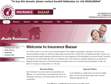 Tablet Screenshot of insurancebazaar.co.in